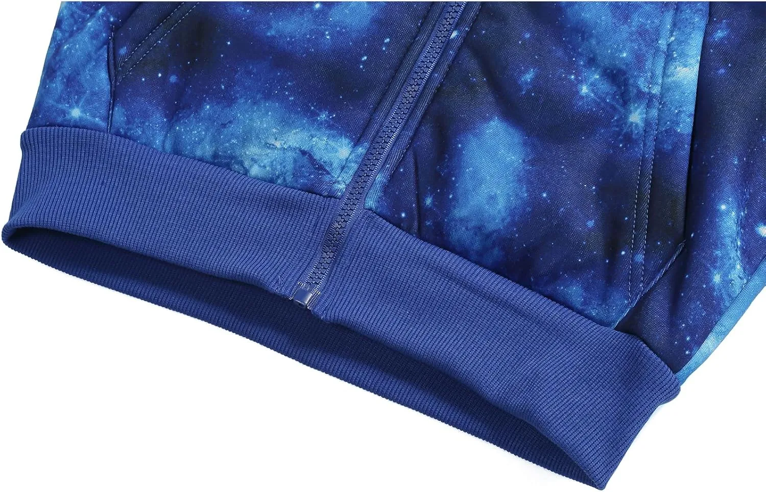 JACKETOWN Kids Fleece Jacket 3D Printed Star Hooded Sweatshirt Full Zipp Up Boys Sherpa Lined Winter Coat 6-15 Years