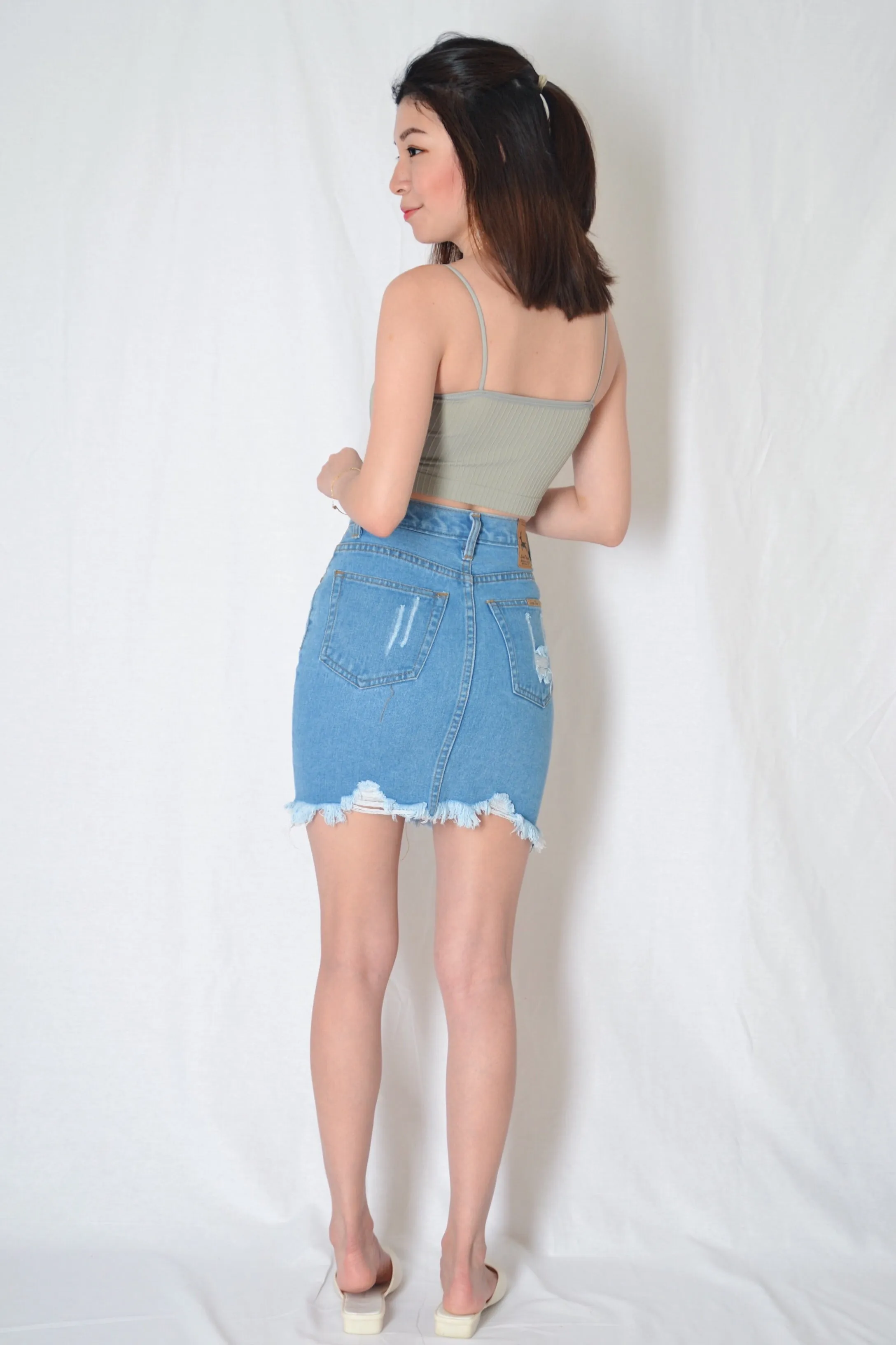 JOY CROP TOP IN GREY