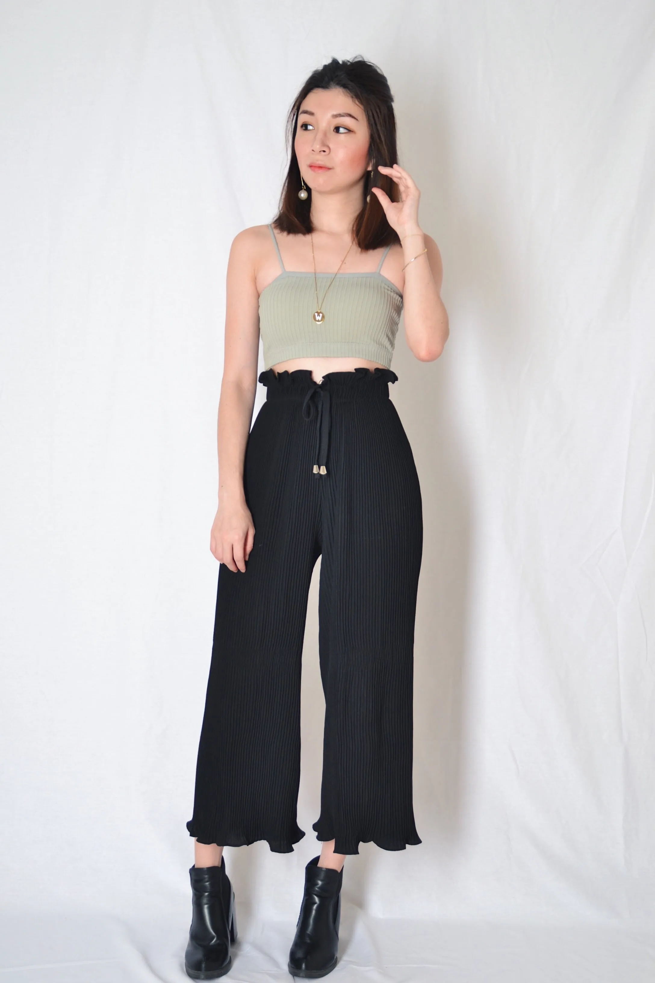 JOY CROP TOP IN GREY