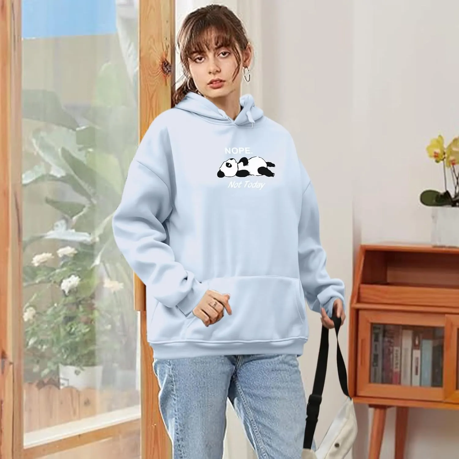 KEEVICI Womens Cute Hoodies Sweatshirts for Teen Girls Panda Graphic Kawaii Hoodie Preppy Aesthetic Pullover