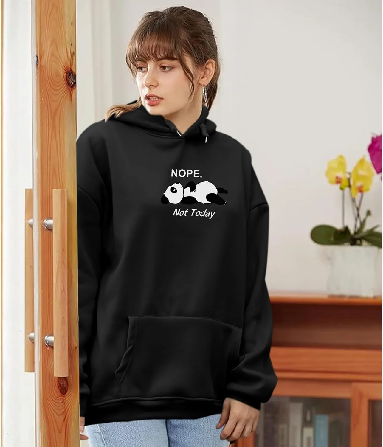 KEEVICI Womens Cute Hoodies Sweatshirts for Teen Girls Panda Graphic Kawaii Hoodie Preppy Aesthetic Pullover
