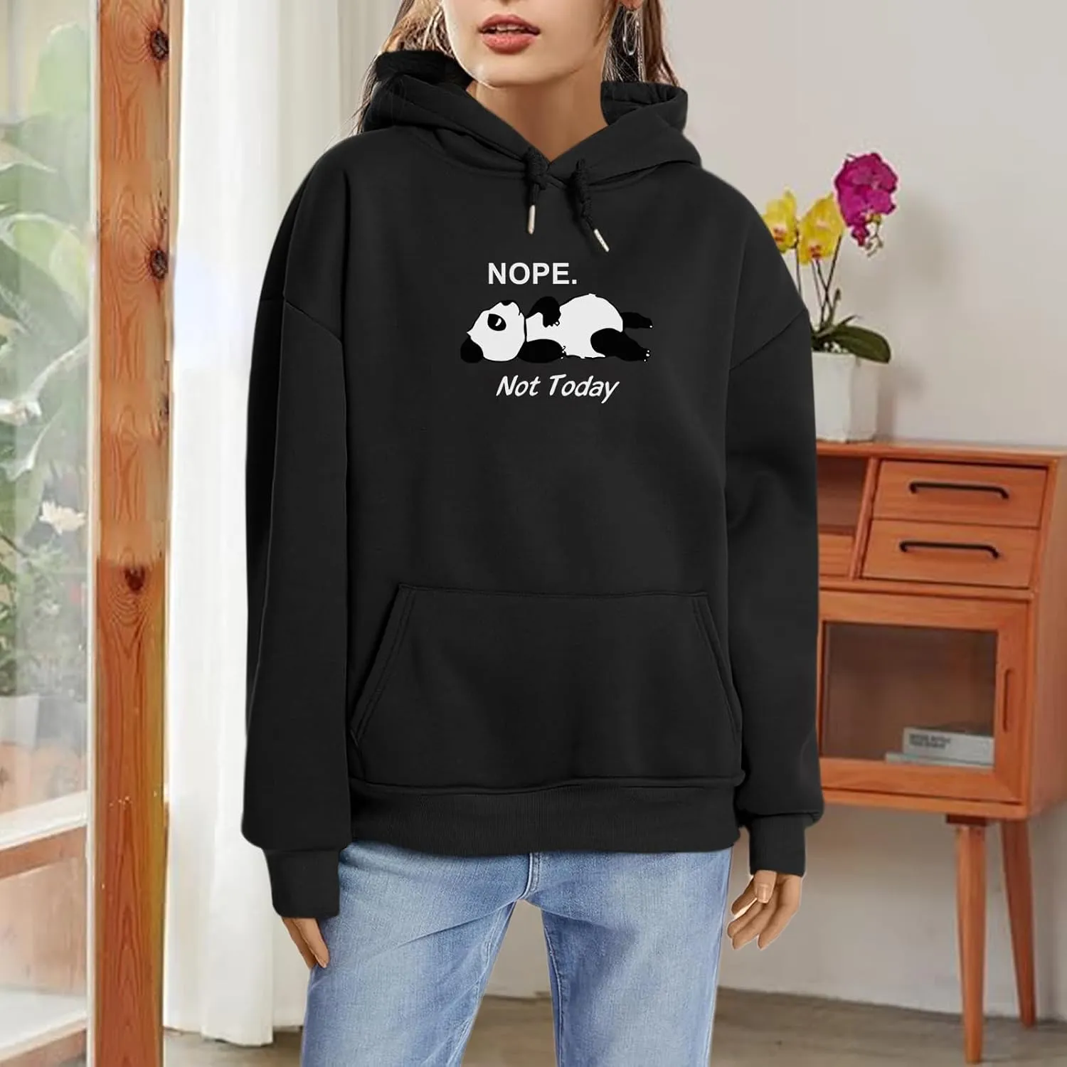 KEEVICI Womens Cute Hoodies Sweatshirts for Teen Girls Panda Graphic Kawaii Hoodie Preppy Aesthetic Pullover