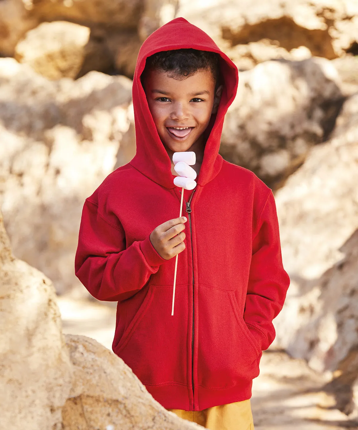 Kids classic hooded sweatshirt jacket | Azure Blue