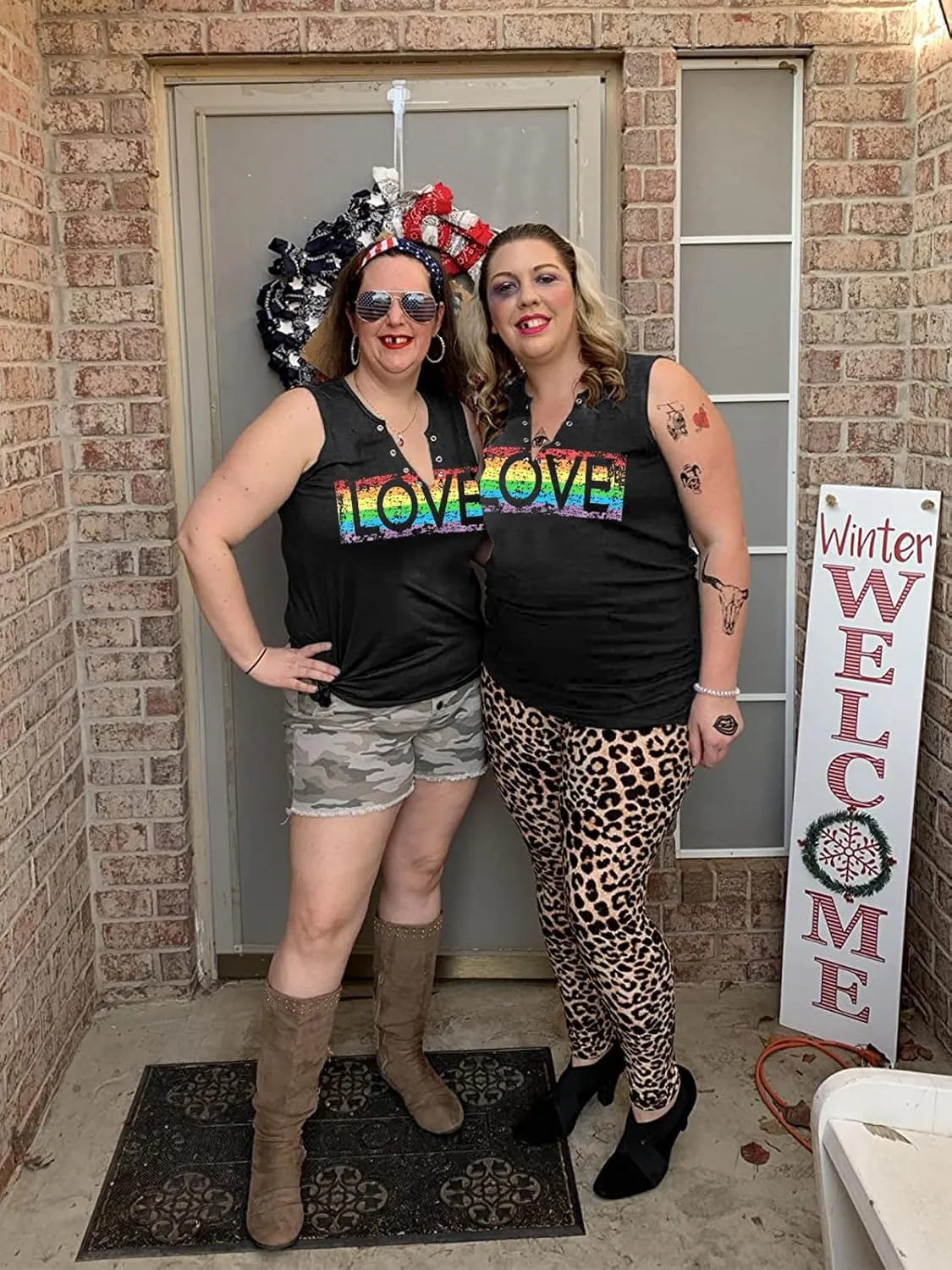 KIMSOONG Pride Shirt Women Rainbow Graphic Tee Funny Love Letter Print T Shirt LGBT Equality Tank Tops Casual Sleeveless Tops