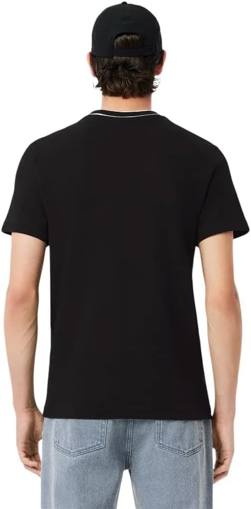 Lacoste Men's Piqu Stripe Collar T-Shirt