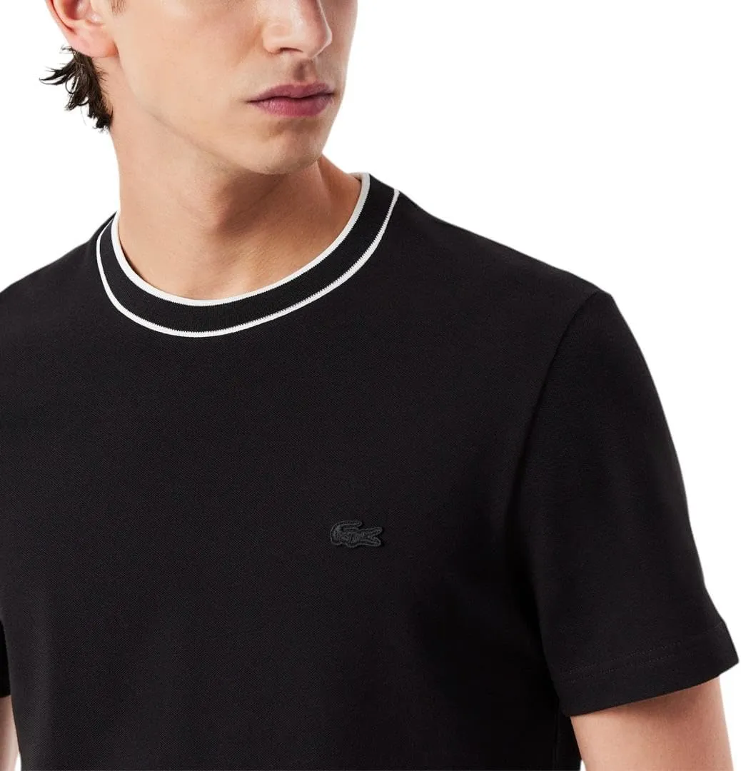 Lacoste Men's Piqu Stripe Collar T-Shirt