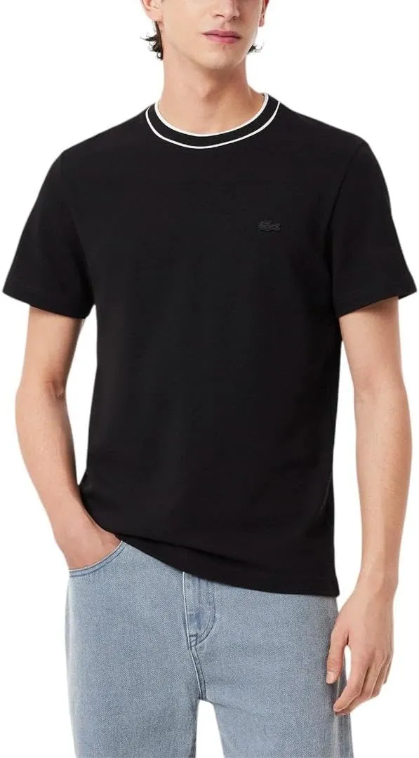 Lacoste Men's Piqu Stripe Collar T-Shirt