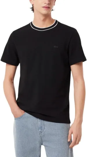 Lacoste Men's Piqu Stripe Collar T-Shirt