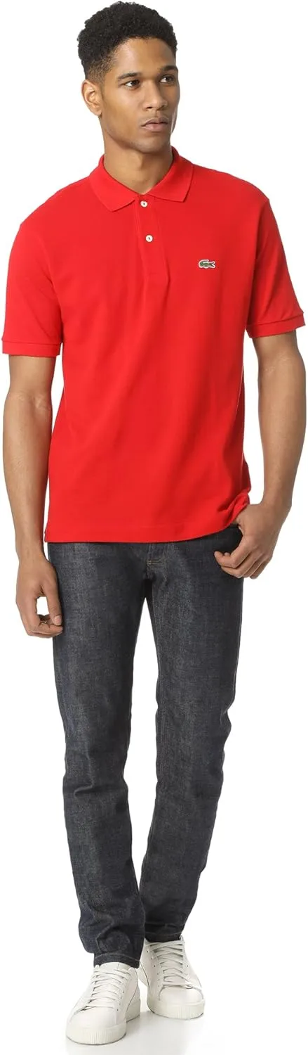 Lacoste Men's Short Sleeved Ribbed Collar Shirt