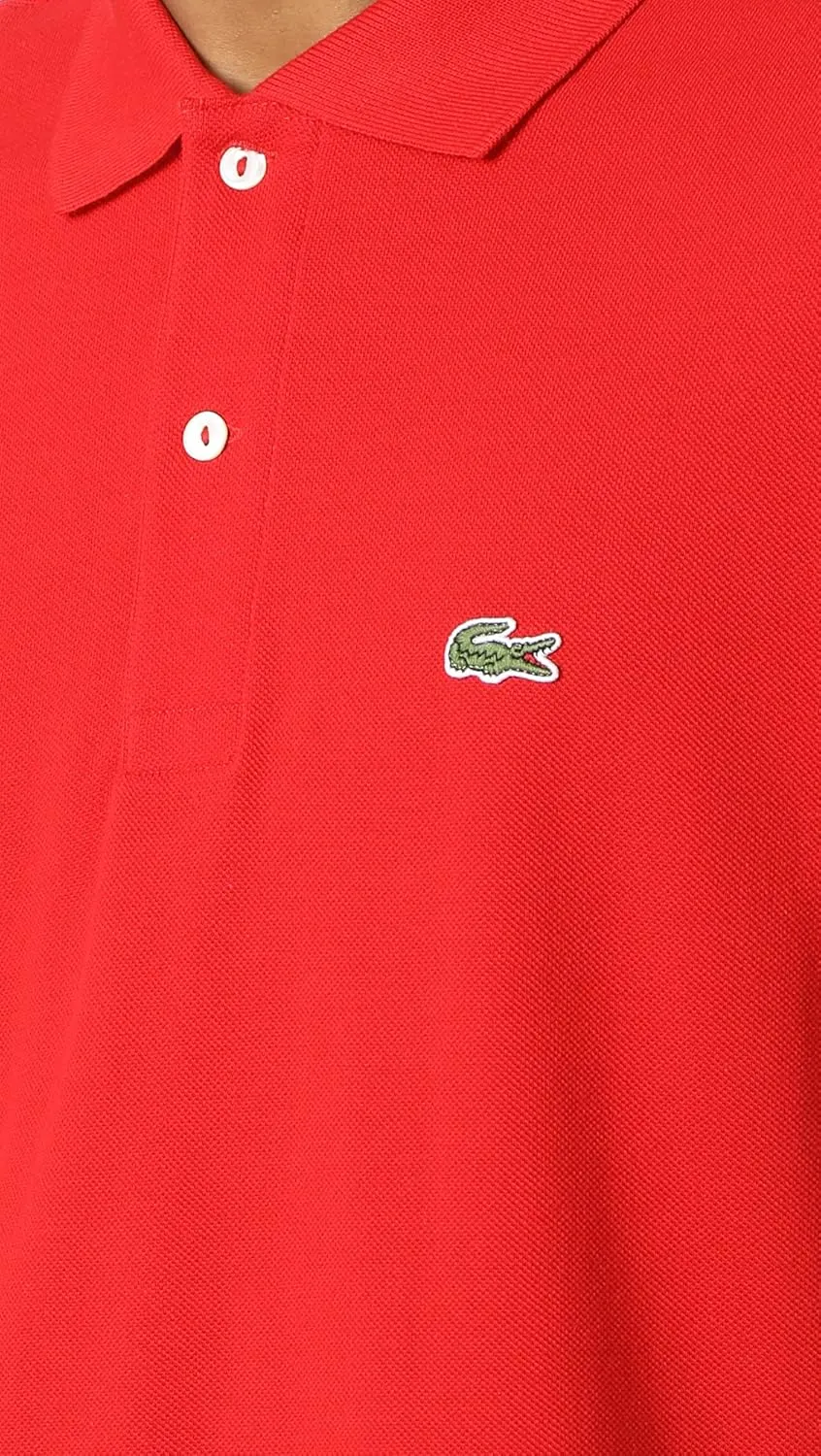Lacoste Men's Short Sleeved Ribbed Collar Shirt