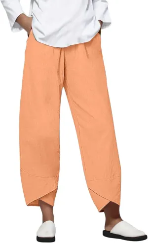 Lady Trouser Pant Summer Pants High Casual Waist Long Solid Cotton Pants 70s Pants Women Sexy Lounging