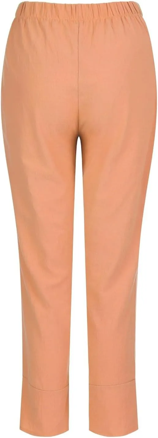 Lady Trouser Pant Summer Pants High Casual Waist Long Solid Cotton Pants 70s Pants Women Sexy Lounging