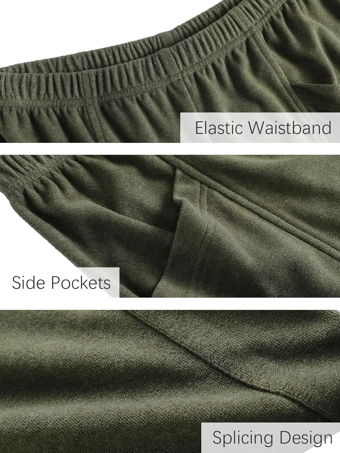 Les umes Womens Wide Leg Pants Elastic Waist Casual Slacks Trousers Loose Long Palazzo Pants with Pockets