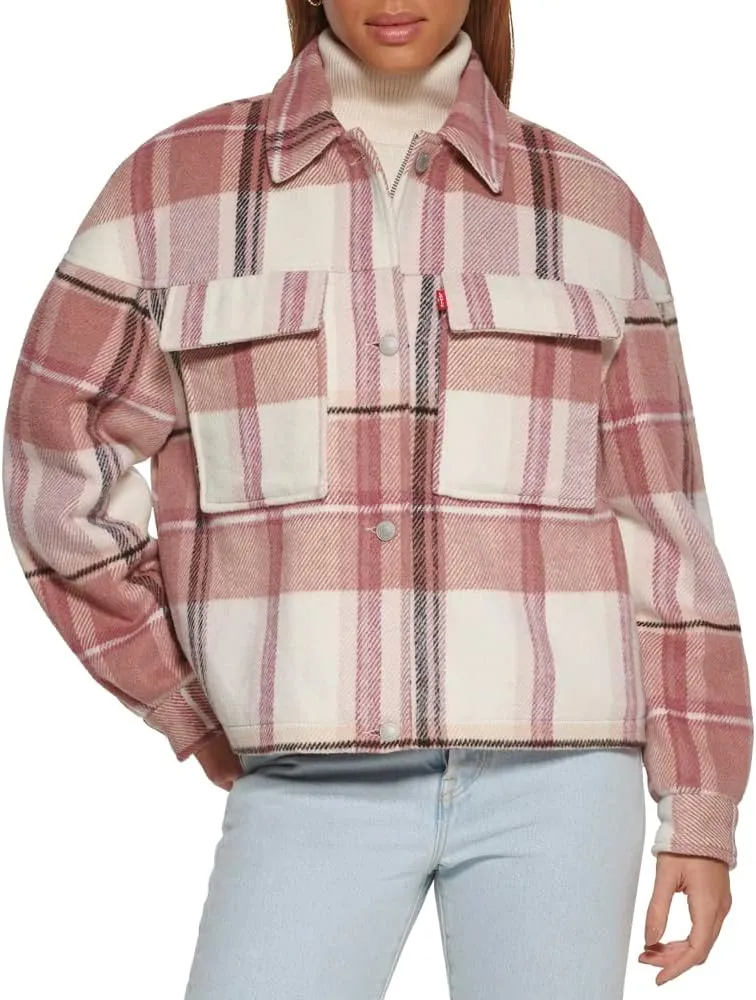 Levi's womens Wool Blend Shorty Shirt Jacket