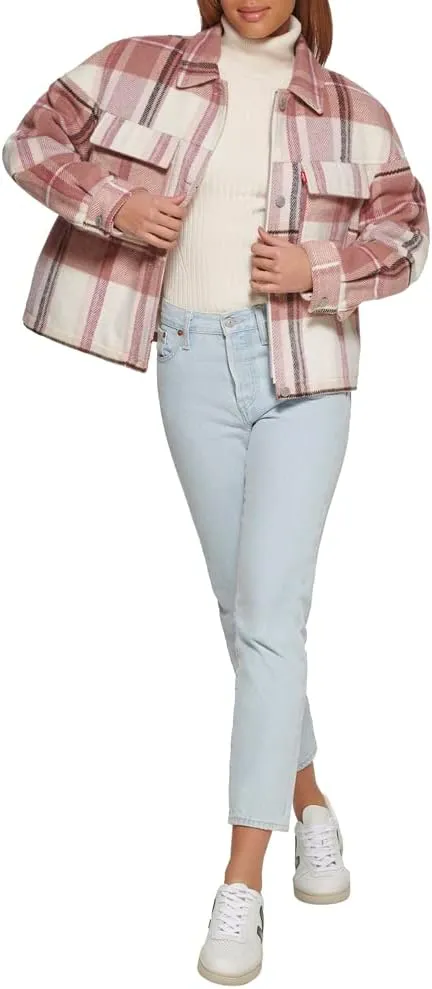 Levi's womens Wool Blend Shorty Shirt Jacket