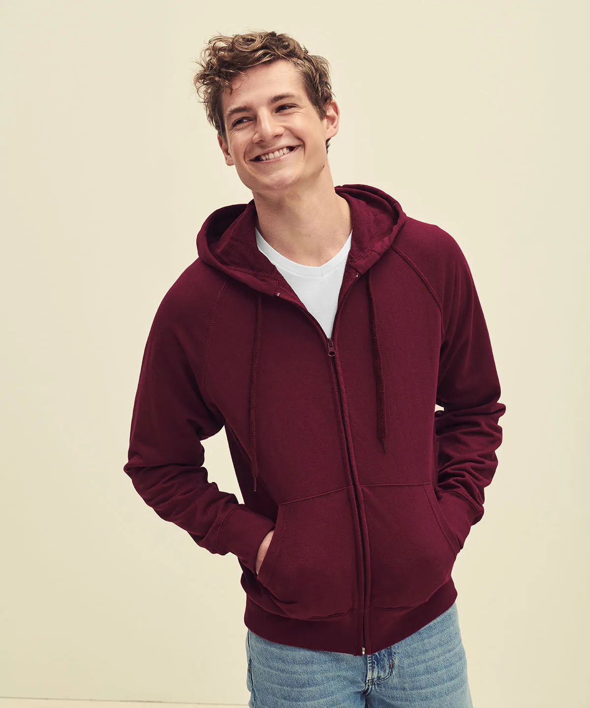 Lightweight hooded sweatshirt jacket | Azure Blue