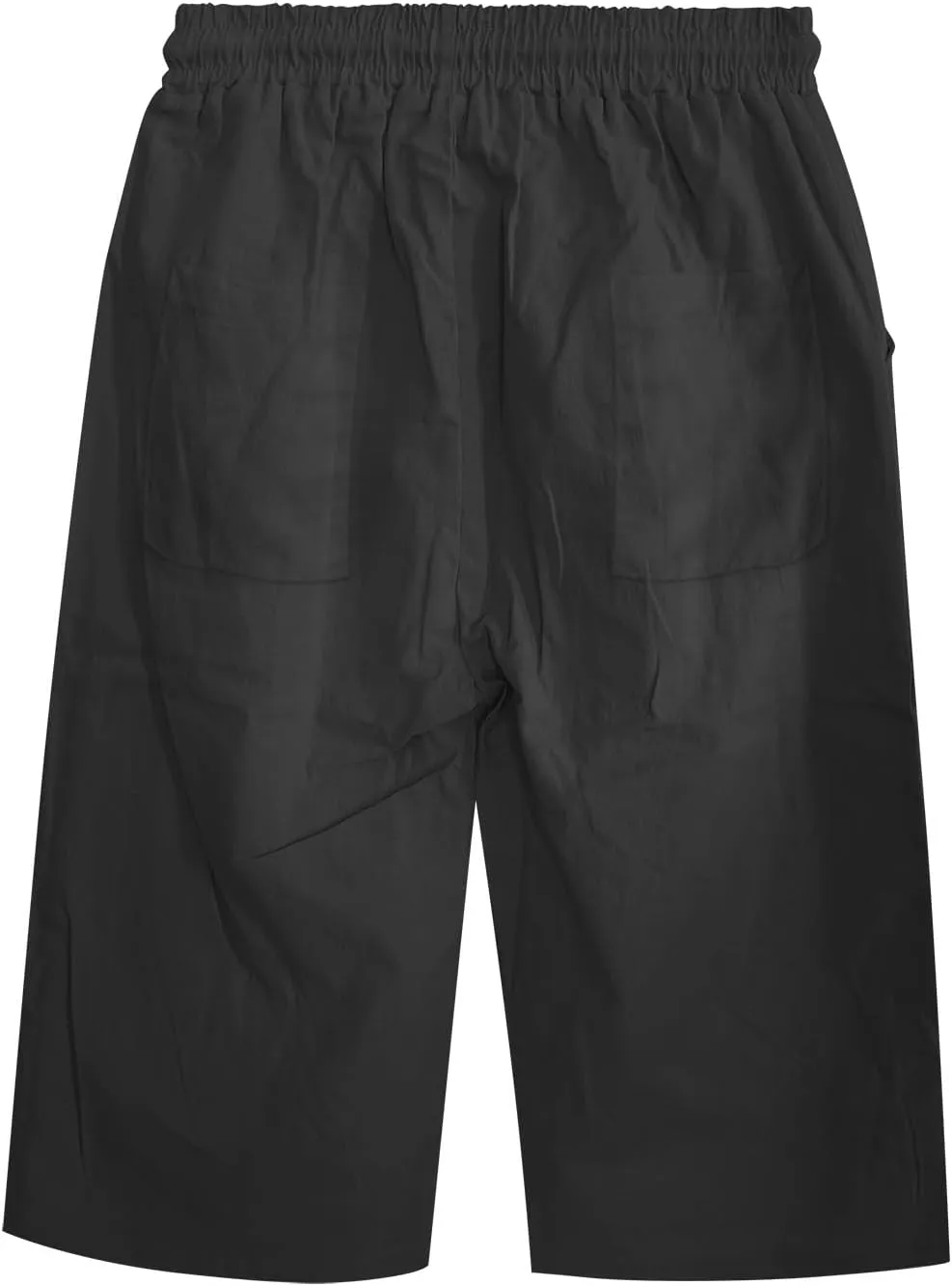 Linen Capri Pants for Women 2025 Ladies Loose Drawstring Casual Solid Color Petite Summer Beachwear Lightweight