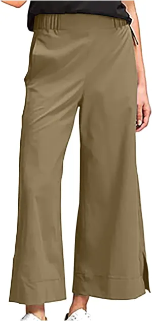 Linen Pants Women 2025 Summer Wide Leg High Waisted Lightweight Womens Trousers with Pockets Loose Casual Lounge Pant