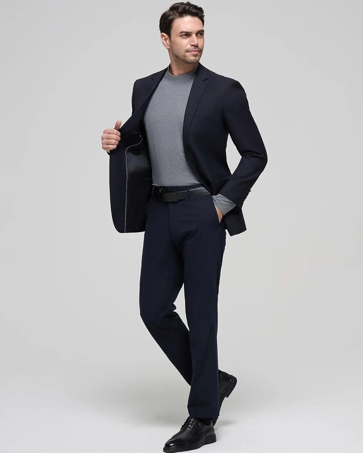 Long Sleeve Shirts for Men Mock Turtleneck Moisture Wicking Business Casual Pullover Undershirts Mens Tee Shirt Top
