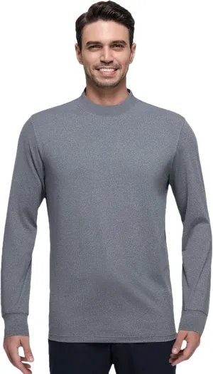 Long Sleeve Shirts for Men Mock Turtleneck Moisture Wicking Business Casual Pullover Undershirts Mens Tee Shirt Top