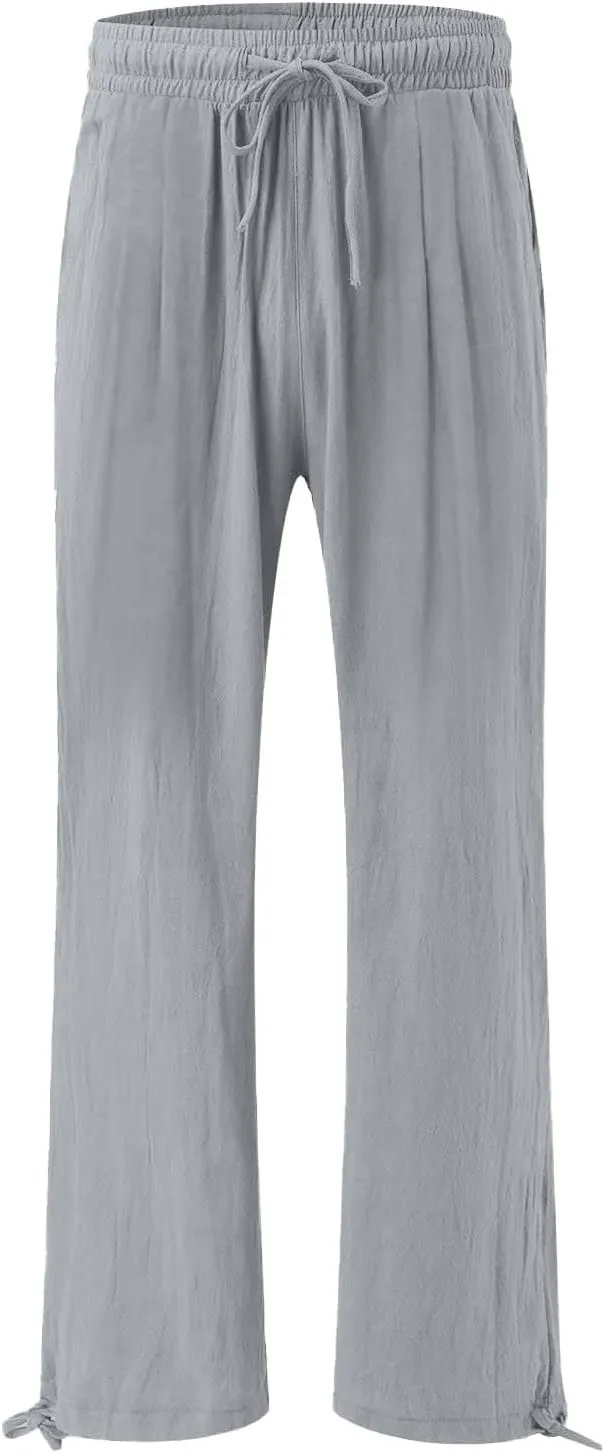 Lounge Pants for Women Loose Fit 2025 Baggy Y2K Summer Stretchy Boho Beach Pants Resort Wear Beach Trendy Palazzo Trousers