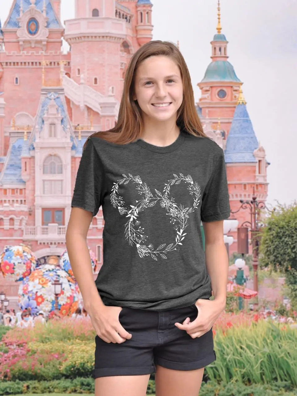 Magic Kingdom Castle Shirt Women Casual Vacation Holiday Short Sleeve Boho Clothes for Women Summer Fairy Cute Tops