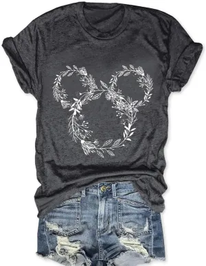 Magic Kingdom Castle Shirt Women Casual Vacation Holiday Short Sleeve Boho Clothes for Women Summer Fairy Cute Tops