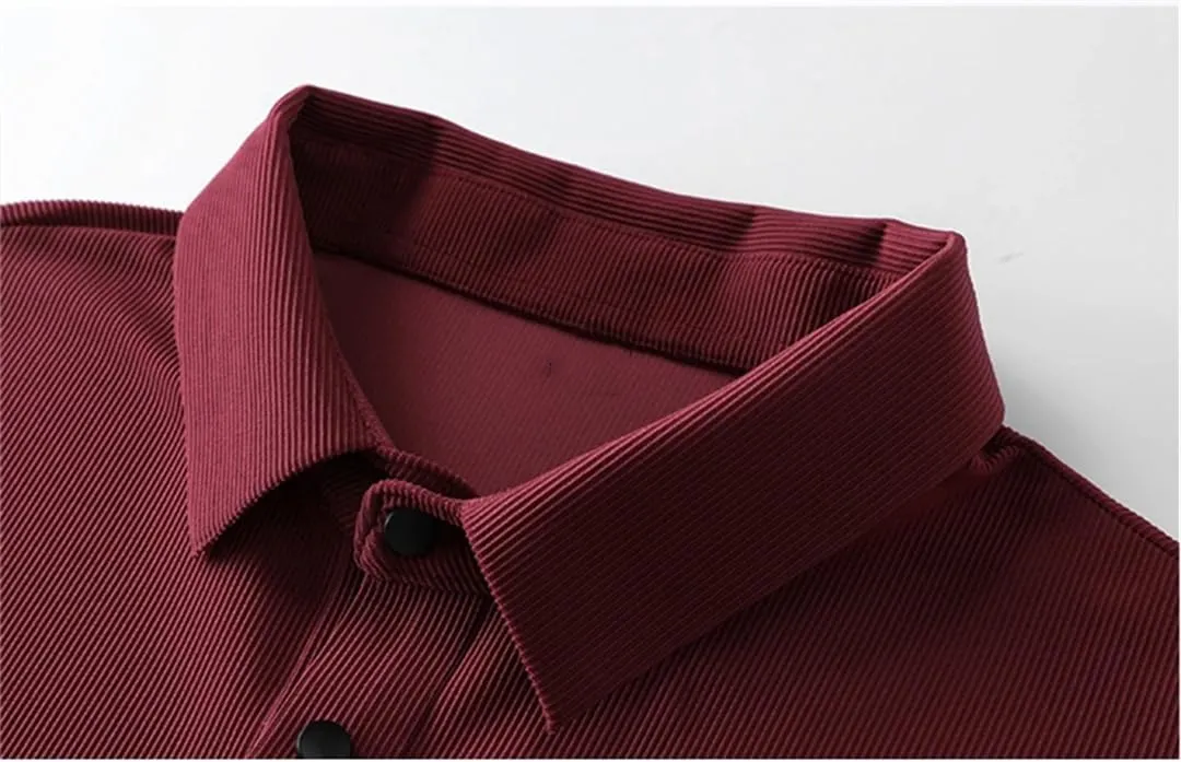 Men Autumn Spring Polo Shirts Classic Long Sleeve Tee Breathable Cooling Quick Dry Nylon Men Golf T-Shirt