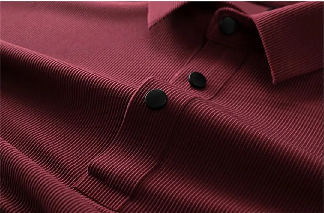 Men Autumn Spring Polo Shirts Classic Long Sleeve Tee Breathable Cooling Quick Dry Nylon Men Golf T-Shirt