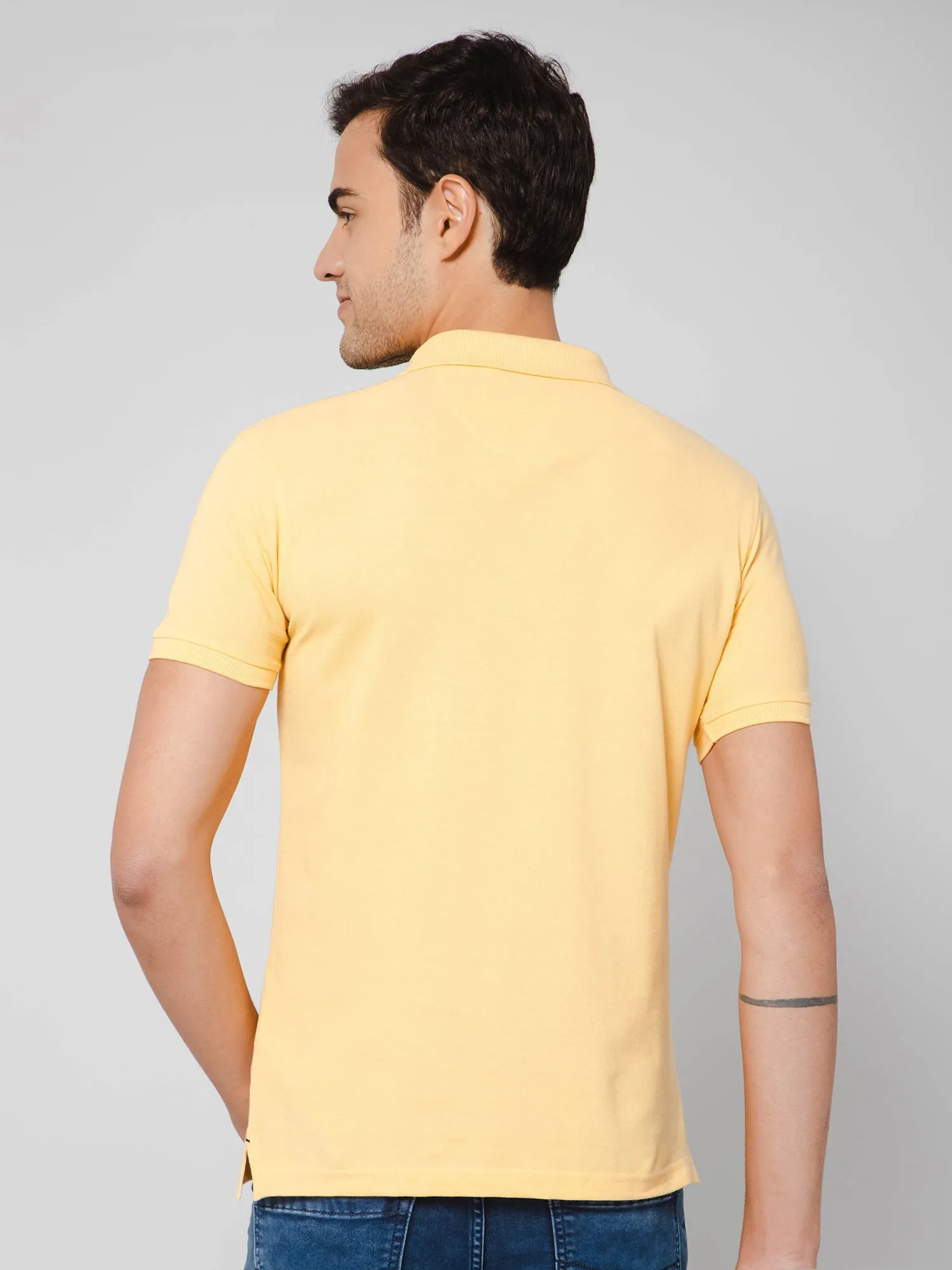 Men Yellow T-Shirt
