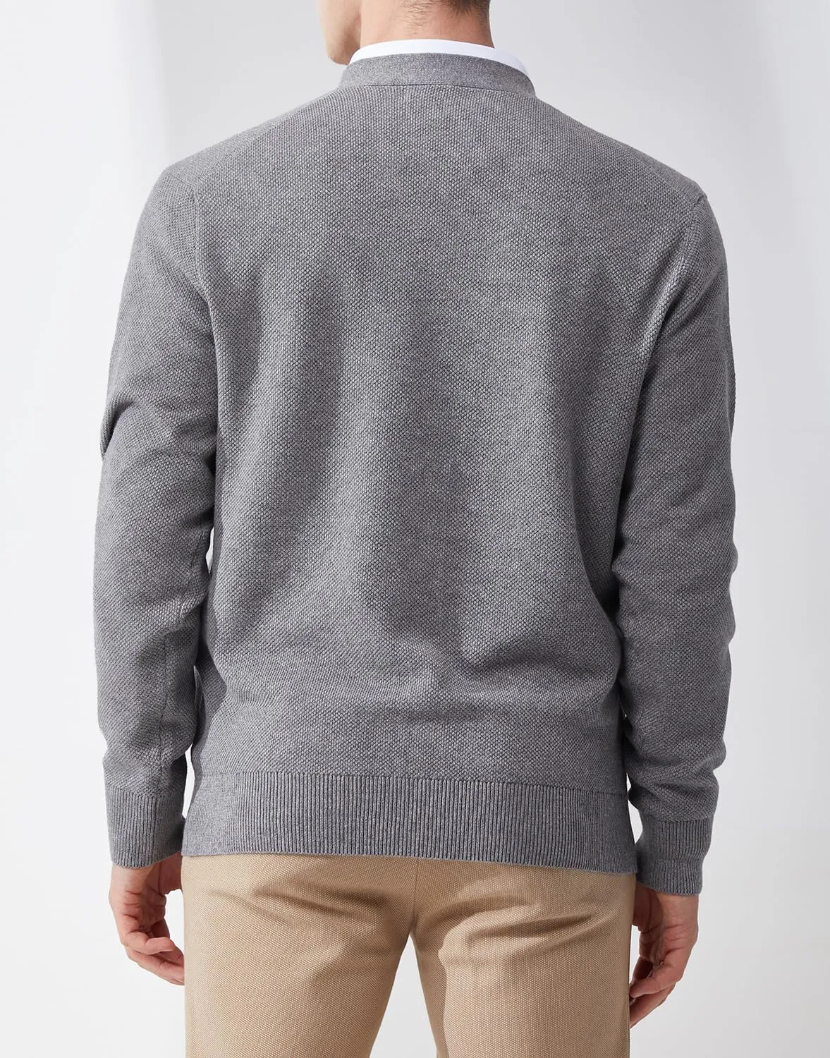 Mens Casual Slim Fit Vneck Long Sleeve Button Down Cardigan Sweater