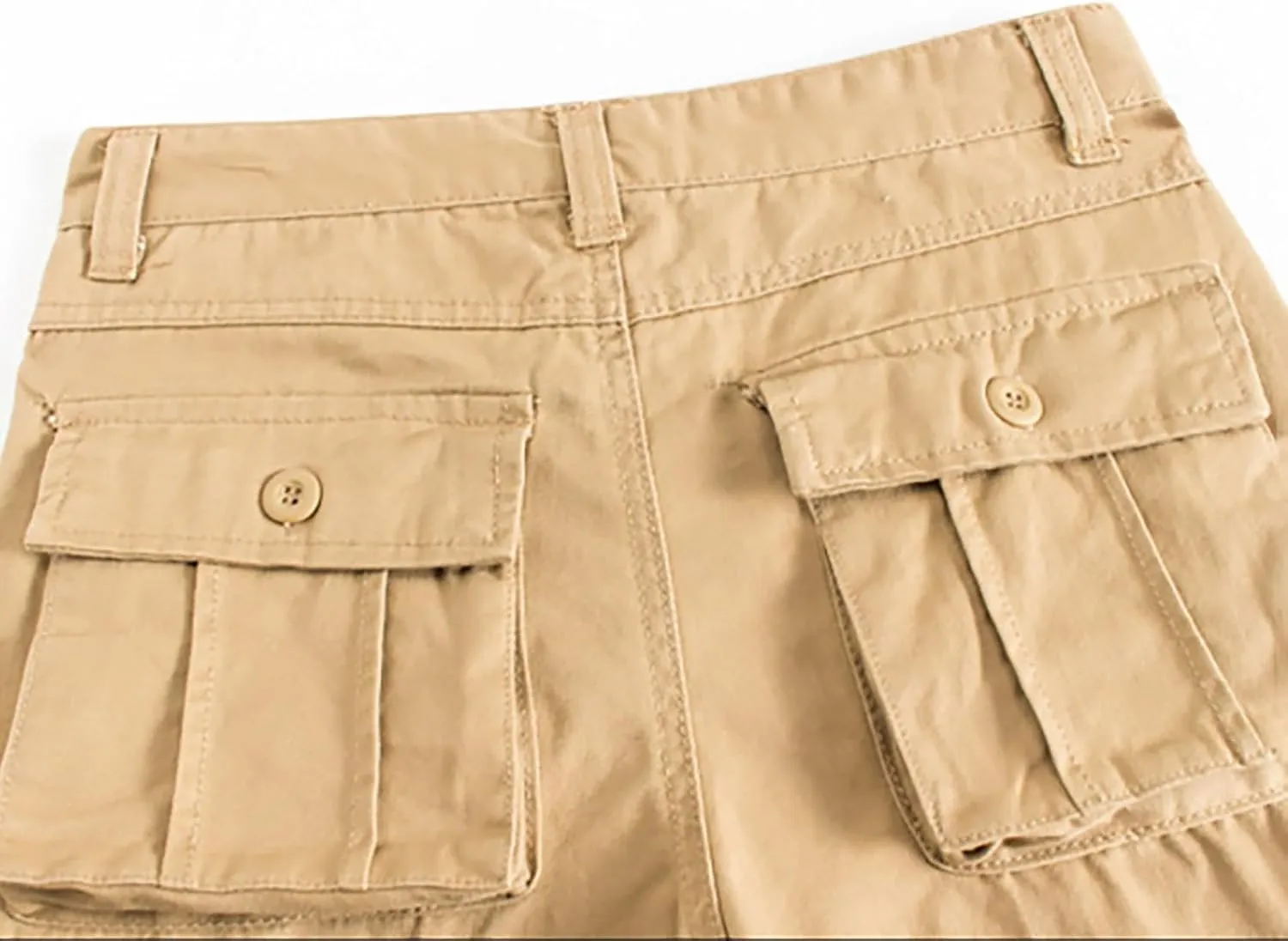 Men's Cotton Casual Pant Mens Casual Waist Color Sports Hat Multi Woven Pocket Foot Rope Solid Pants Outdoor Apparel