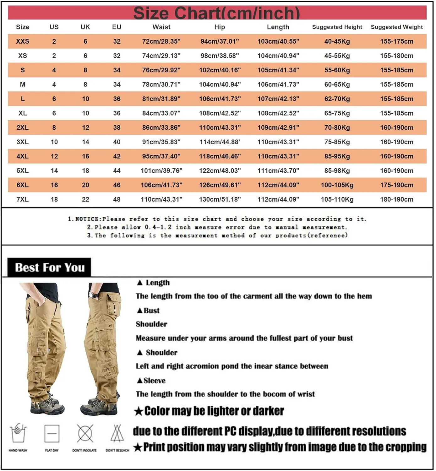 Men's Cotton Casual Pant Mens Casual Waist Color Sports Hat Multi Woven Pocket Foot Rope Solid Pants Outdoor Apparel