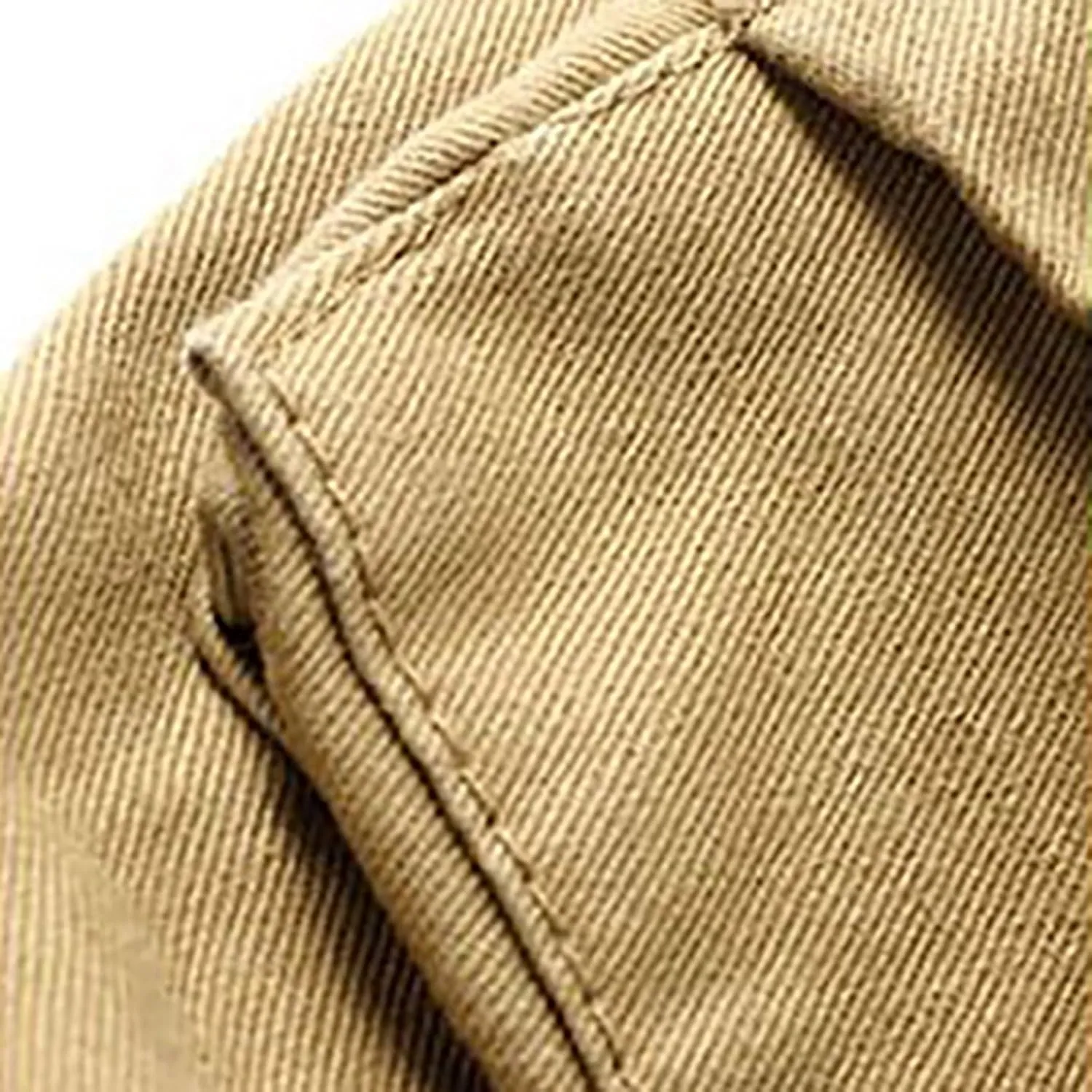 Men's Cotton Casual Pant Mens Casual Waist Color Sports Hat Multi Woven Pocket Foot Rope Solid Pants Outdoor Apparel