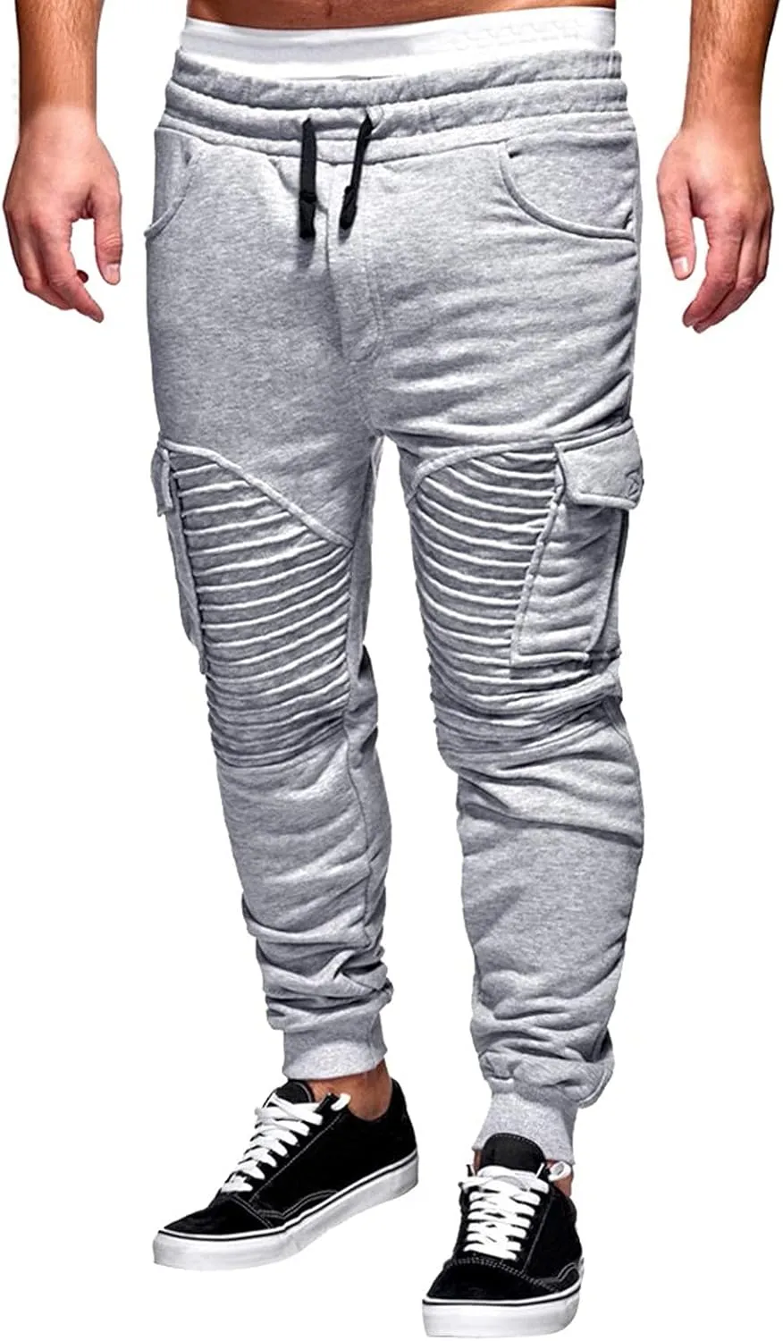 Men's Fashion Loose Handsome PocketJeans Pants Tooling Camouflage Pants M-4XL