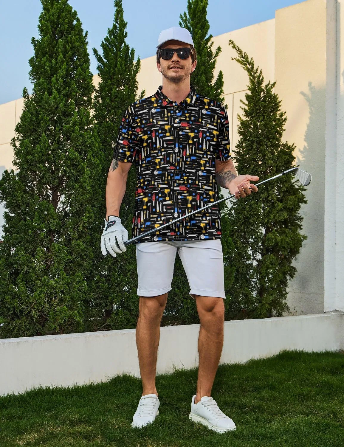 Mens Golf Shirts Golf Polo Shirts for Men Short Sleeve Polo Shirts Golf Gifts