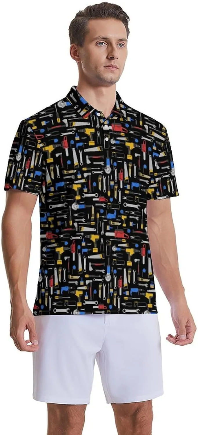 Mens Golf Shirts Golf Polo Shirts for Men Short Sleeve Polo Shirts Golf Gifts