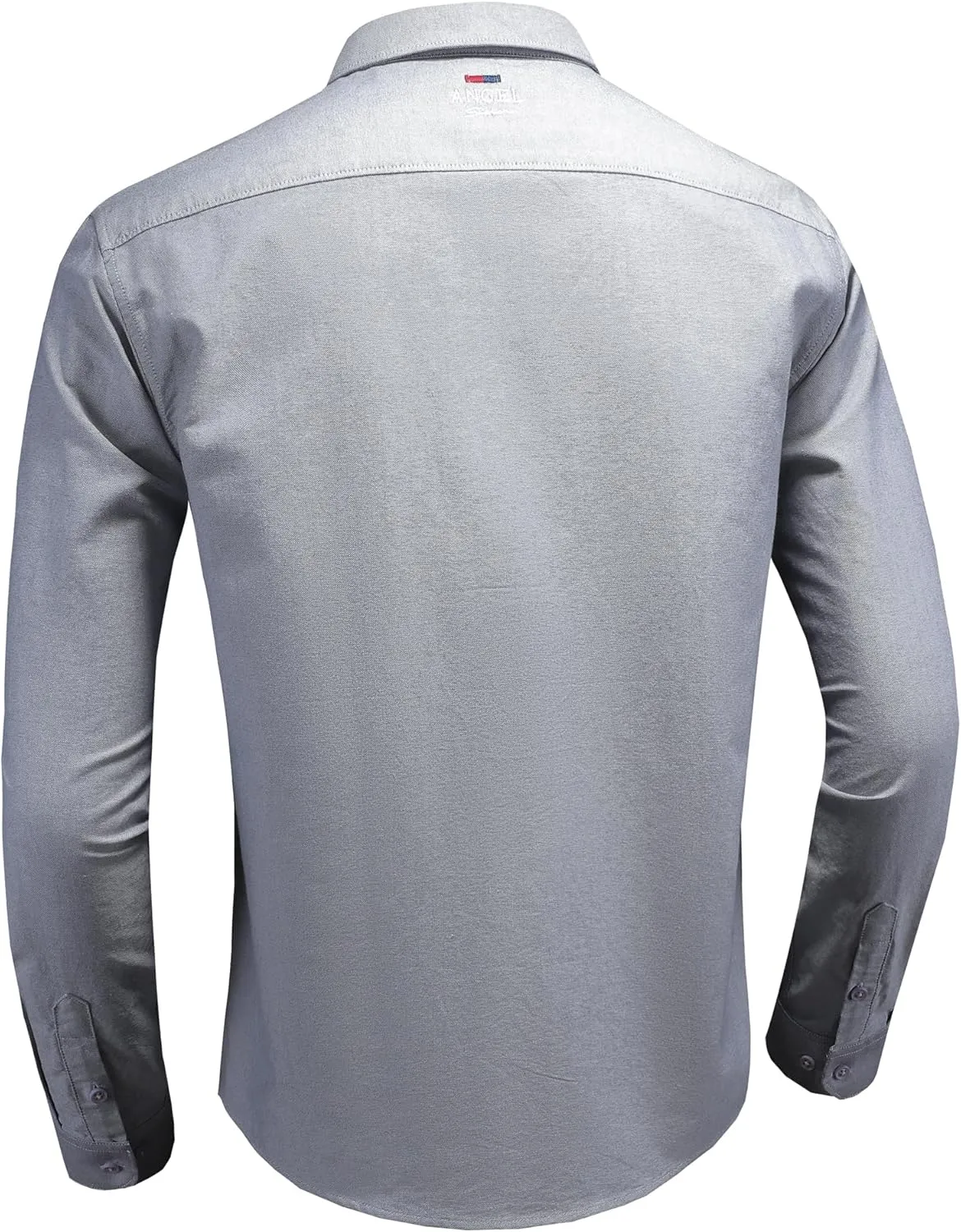 Men's Long Sleeve Button Down Dress Shirt, Wrinkle Resistant Stretch, Solid Color with Pocket