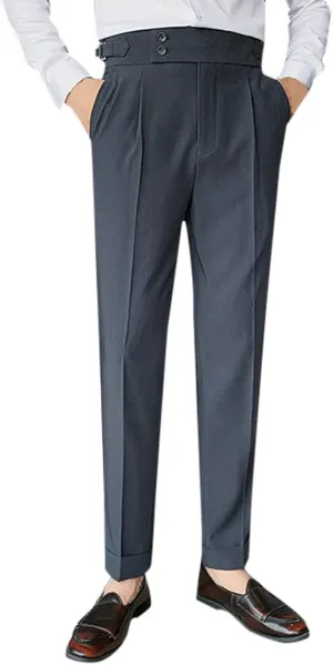 Mens Pants, Mens Dress Pants Straight Drape Feel Classic Solid Color Comfy Loose Summer Slim Fit Casual Suit Pant