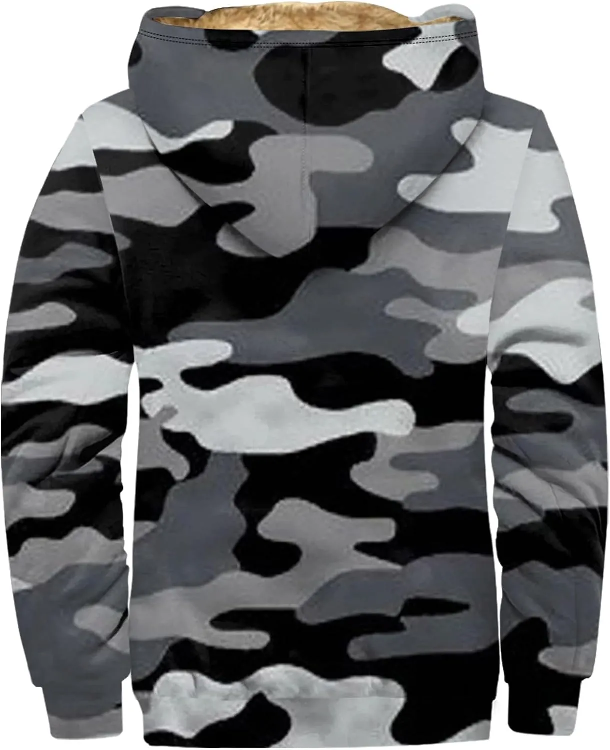 Men's Pullover Winter Workout Fleece Hoodie Jackets Full Zip Wool Warm Thick Coats