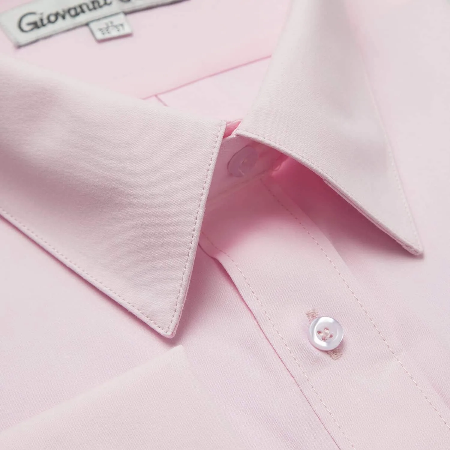Men's Regular & Slim Fit French Cuff Solid Dress Shirt - Colors (Cufflink Included)