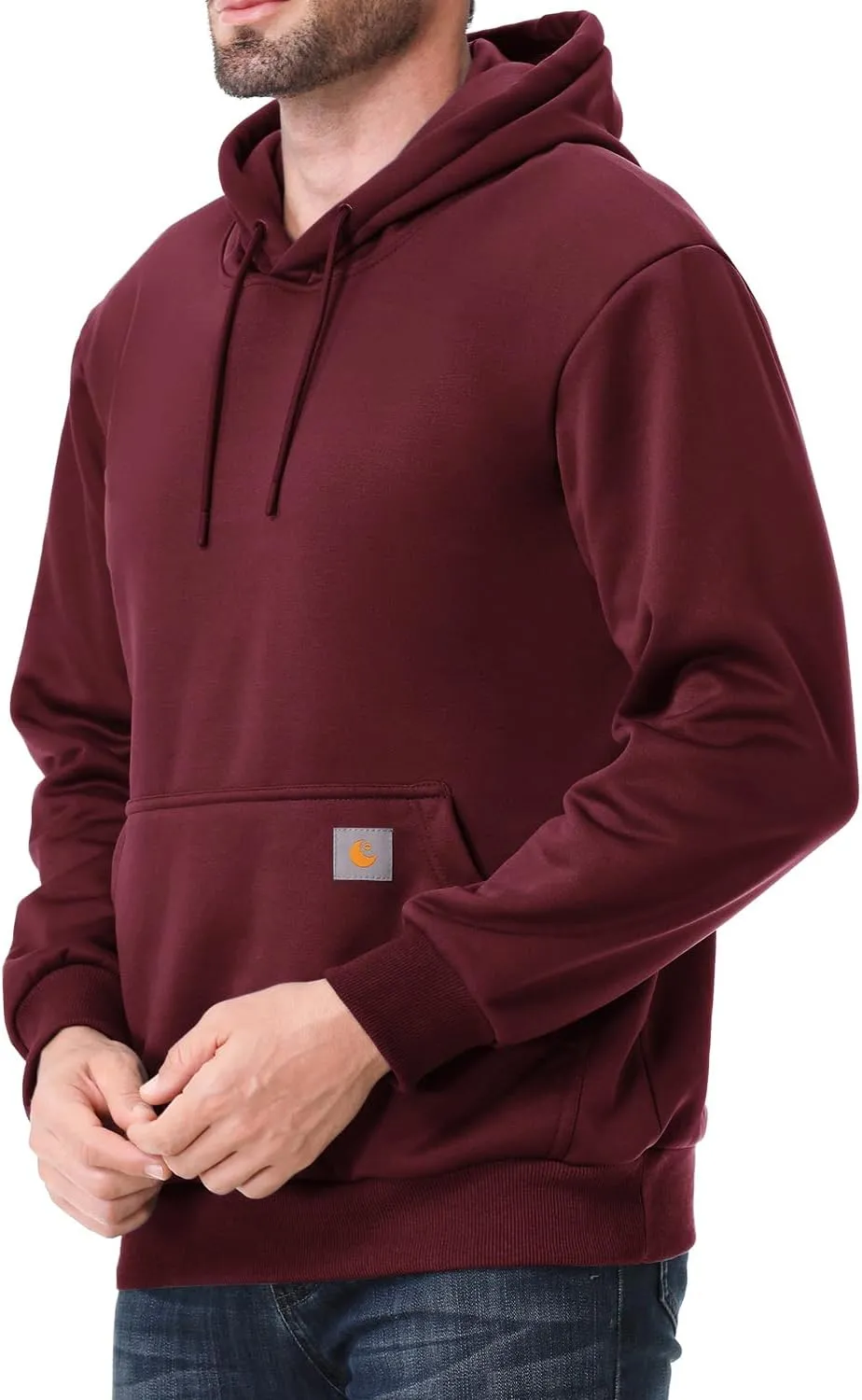 Men's Relaxed Fit Fleece-Lined Pullover Hooded Sweatshirt Comfortable and Soft