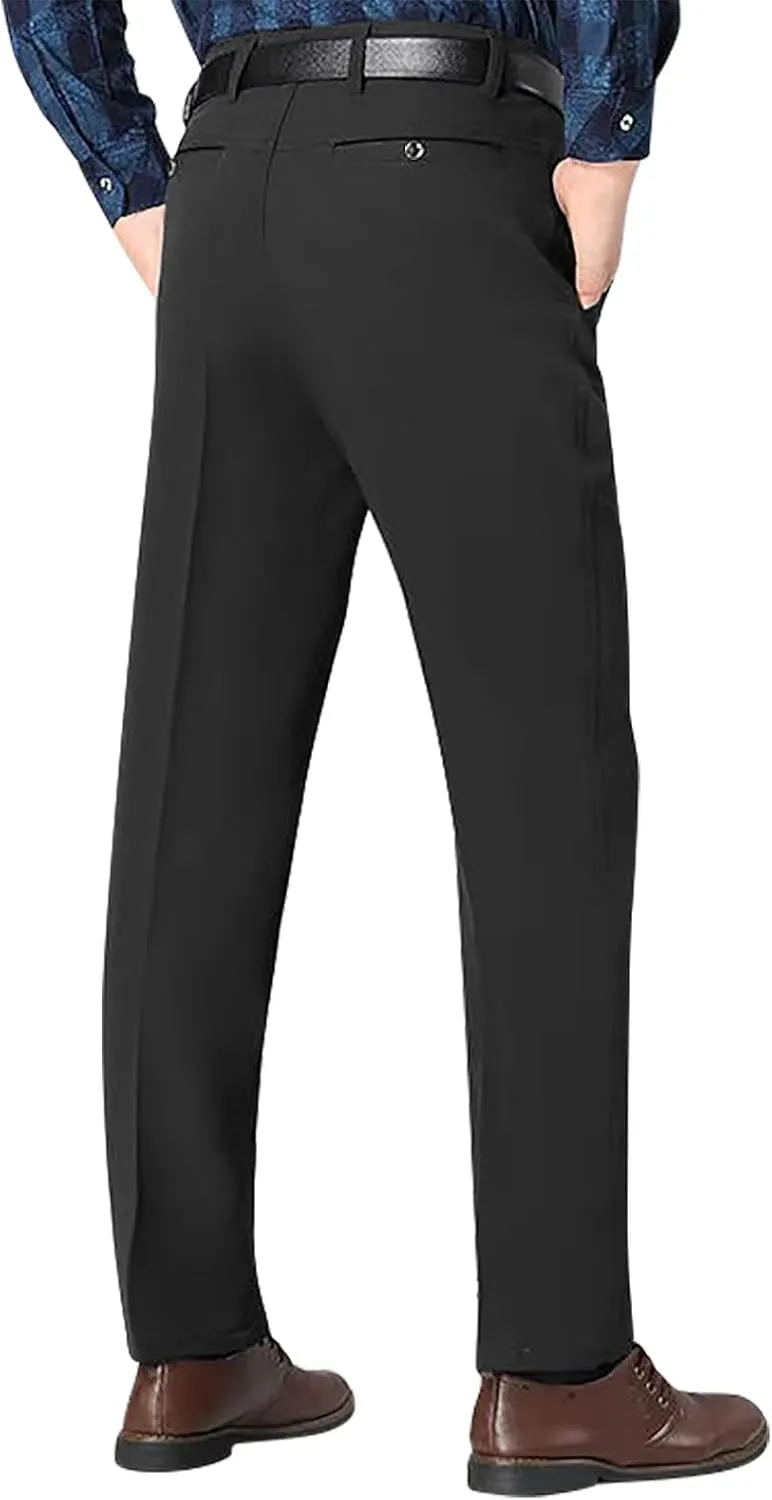 Men's Slim Fit Dress Pants Stretch Golf Pants Bussiness Casual Suit Pants for Work Office