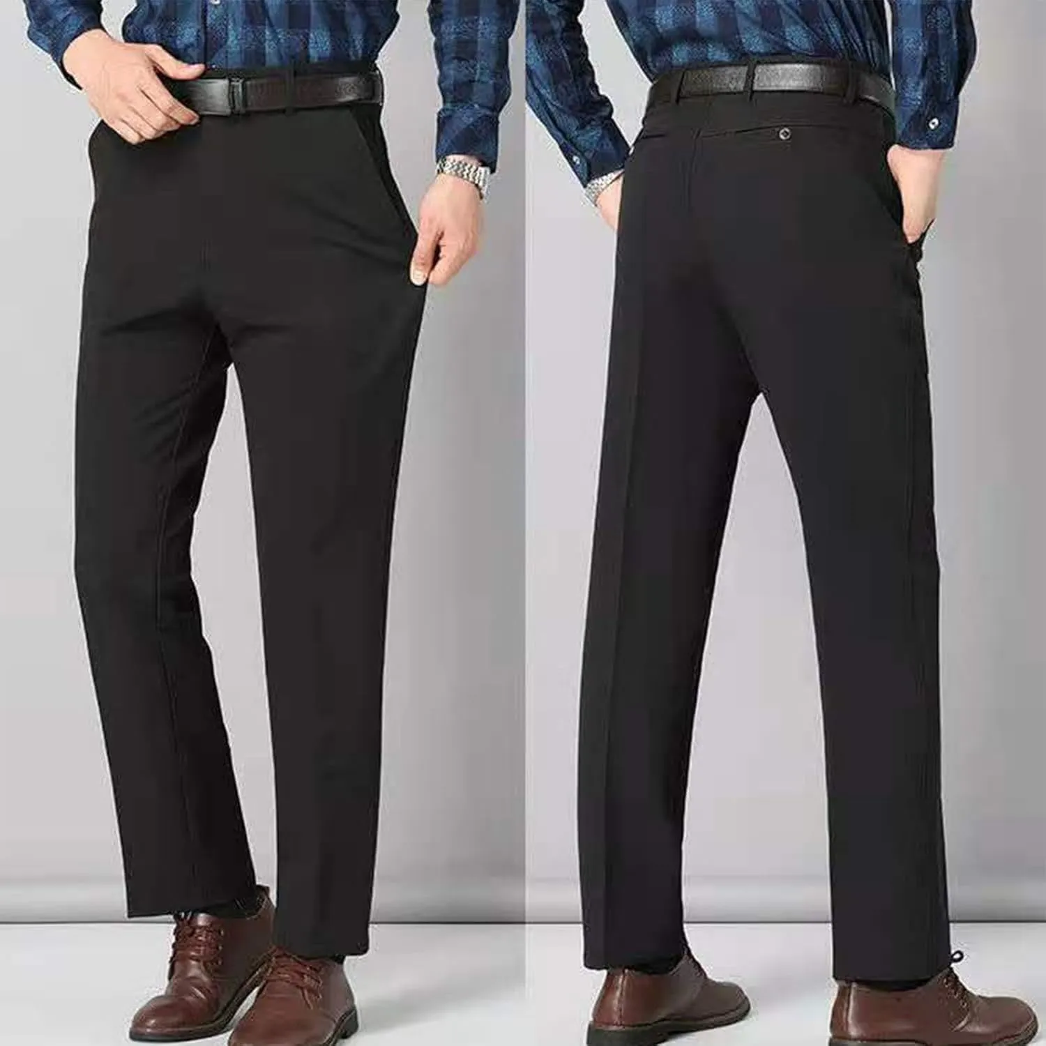Men's Slim Fit Dress Pants Stretch Golf Pants Bussiness Casual Suit Pants for Work Office