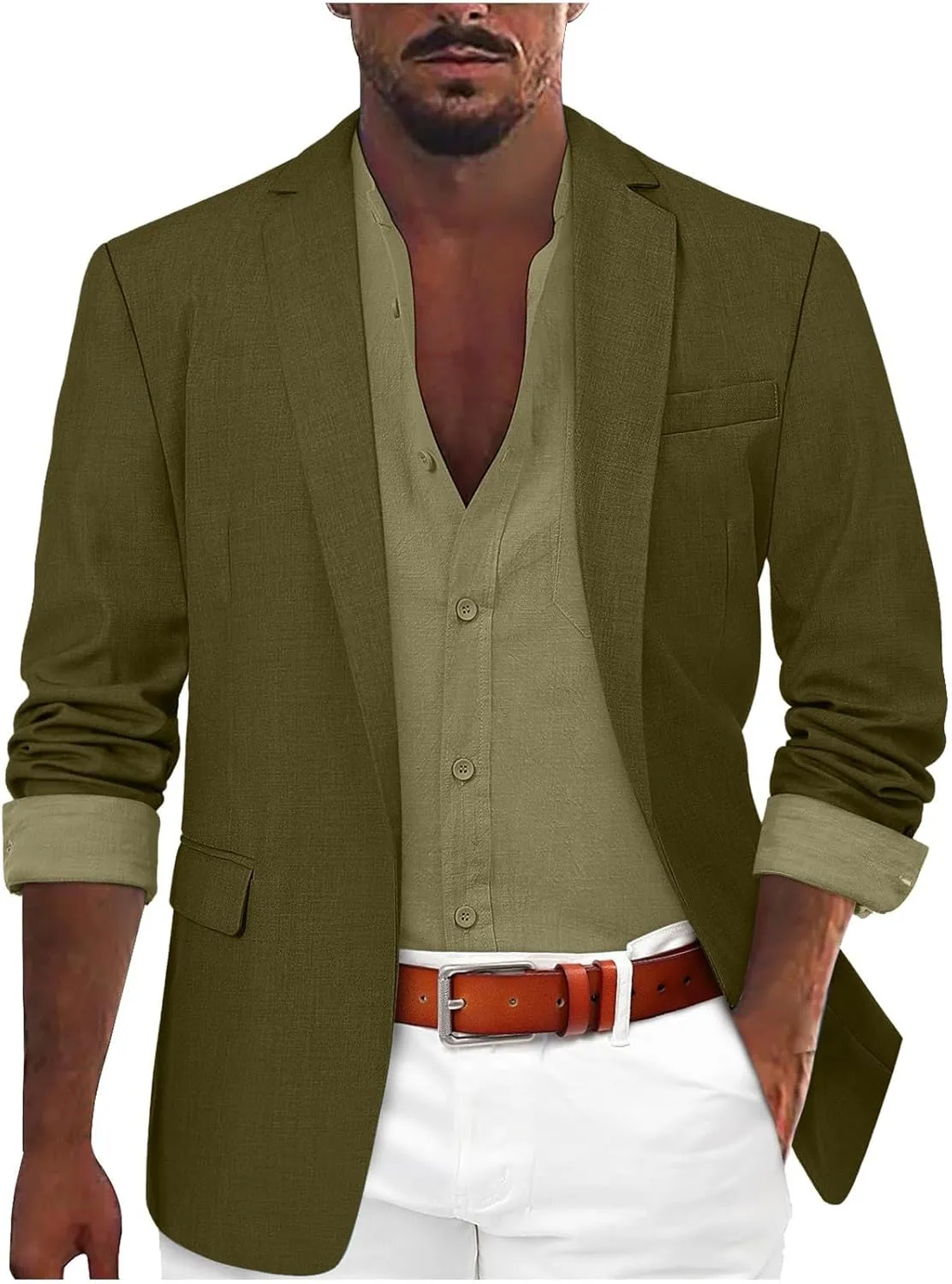Mens Suit Jacket Gym Sport Coats Slim Fit Business Office Work Blazers Lightweight Open Front Stretch Work Cardigan
