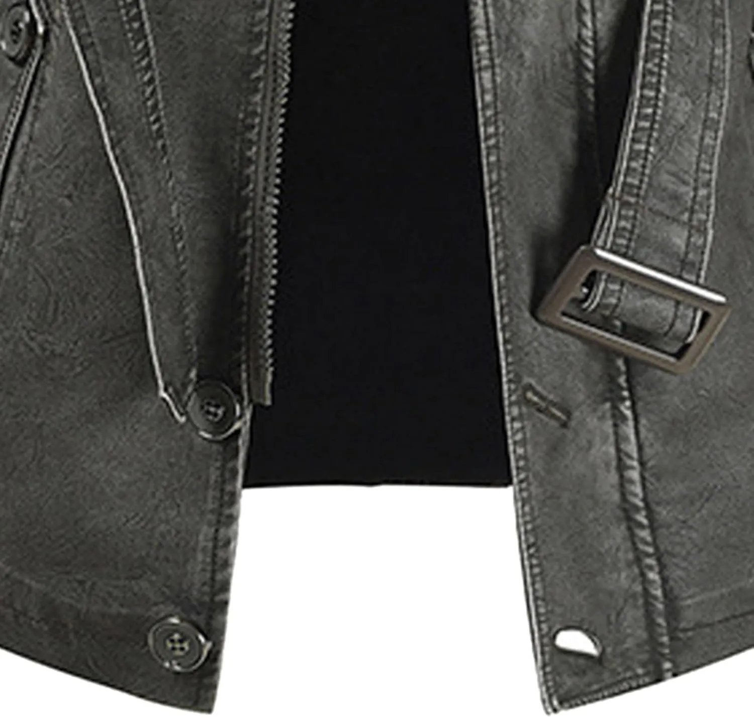 Men`s Vintage Label Collar Denim Jeans Jacket Trench Coat Three Button Business Blazer Jacket with Pockets
