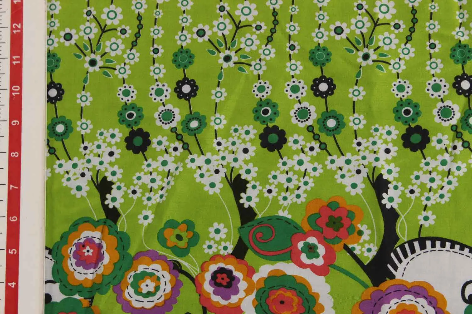 Multicolor Traditional Printed Rayon Fabric