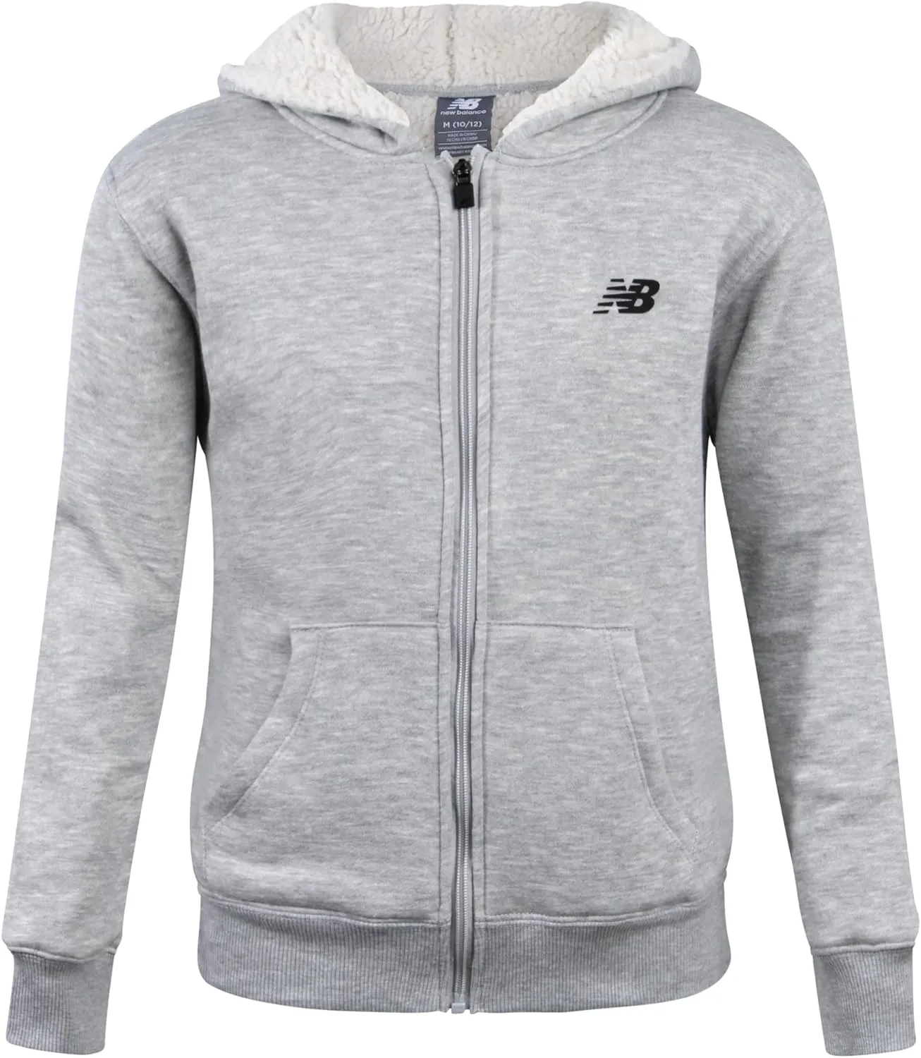 New Balance Boys' Sweatshirt - Soft Fleece Full Zip Up Sherpa-Lined Hoodies for Boys - Cozy Boys Hooded Sweatshirts (8-20)