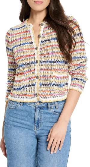 NIC ZOE Women's Coastal Crochet Knit Jacket