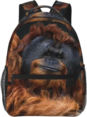 Orangutans Backpack Laptop Backpack Sports Travel Shoulder bag Light casual backpack